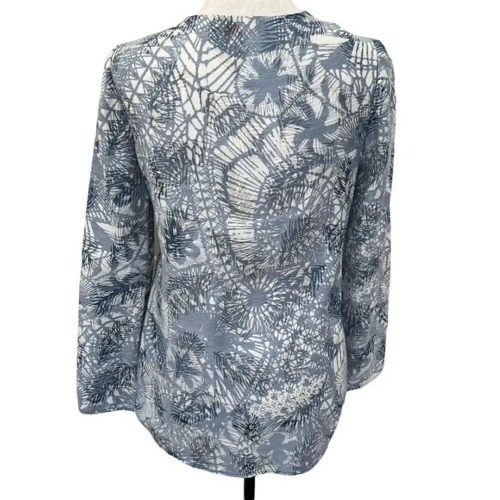 Tory Burch Blue Baltic Sea Dream Catcher Tunic size 0.